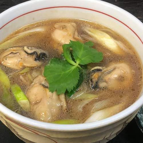 海の牡蠣(カキ)蕎麦